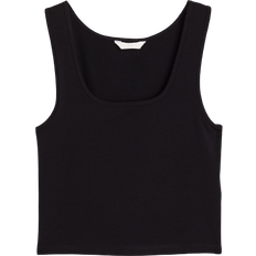 H&M T-shirts & Toppe H&M Cropped Tank Top - Black