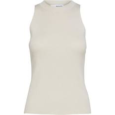 Selected Dame Toppe Selected Sleeveless Knitted Top - Birch