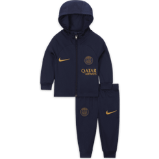 Nike 6-9M Tracksuits Nike Baby's Paris Saint-Germain Strike Dri-FIT Hooded Tracksuit - Blackened Blue/Blackened Blue/Gold Suede