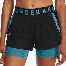Under Armour Dame - Elastan/Lycra/Spandex - XL Shorts Under Armour Women's Play Up 2-in-1 Short - Black/Glacier Blue