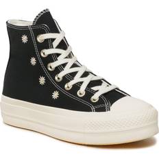 Converse hi lift Converse Chuck Taylor All Star Lift Hi Sorte sneakers med blomsterbroderi-Black SORT