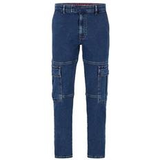 Hugo Boss Herre Jeans Hugo Boss Tapered-fit jeans in blue denim