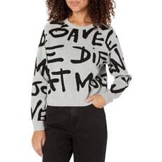 Desigual V-udskæring Tøj Desigual Bomuld Sweater Gray