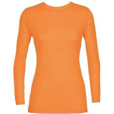 Orange Toppe svedundertøj Icebreaker Women's Oasis Long Sleeve Crewe, XS, Flash
