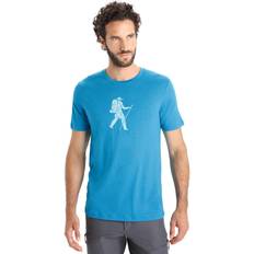 Icebreaker T-shirts Icebreaker Tech Lite II Trail Hiker Merino Short Sleeve T-Shirt Men's Geo Blue