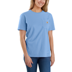 Carhartt Dame - L T-shirts & Toppe Carhartt Women's Short Sleeve Pocket T-shirt - Skystone