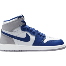 Nike Sneakers Børnesko Nike Air Jordan 1 Retro High OG PS - True Blue/Cement Grey/White