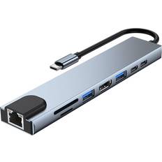 HDMI - USB-C USB-hubs Lippa 8 IN 1 USB-C HUB