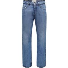 Only & Sons Badeshorts - Herre - L32 - W36 Jeans Only & Sons Edge Loose Jeans - Blue/Medium Blue Denim