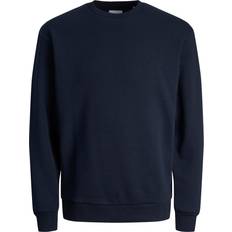 Jack & Jones Rund hals Sweatere Jack & Jones Plain Crew Neck Sweatshirt - Blue/Navy Blazer