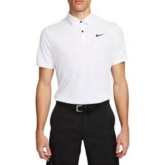 Nike Herre - M Polotrøjer Nike Jacquard Dri-FIT Tour-golfpolo til mænd hvid