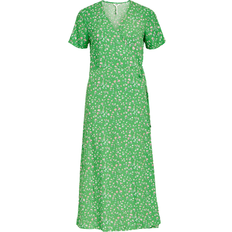 20 - Blomstrede - Grøn Tøj Object Floral Wrap Dress - Fern Green