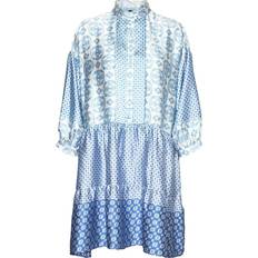 Blå - Korte kjoler - Rund hals Vero Moda Levi Short Dress - Grey/Birch