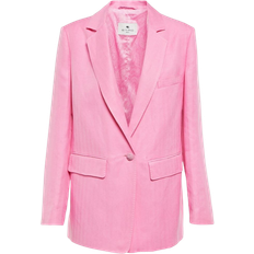 Etro Tailored Linen and Silk Jacket - Pink