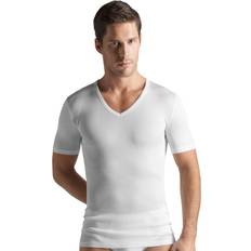 Hanro Bomuld T-shirts & Toppe Hanro Cotton Pure SS Shirt V-Neck, White Serie: Cotton Pure