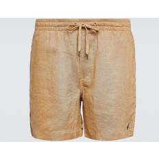 Polo Ralph Lauren Beige Shorts Polo Ralph Lauren Cfprepsters-Flat Front Hørshorts Khaki