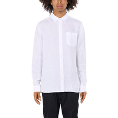 Knowledge Cotton Apparel Herre - L Overdele Knowledge Cotton Apparel Custom Fit Linen Shirt - Bright White