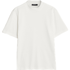 J.Lindeberg Bomuld T-shirts & Toppe J.Lindeberg Men's Ace Mock Neck Mercerized Cotton T-Shirt - White