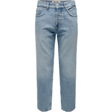 Only & Sons Badeshorts - Herre - L34 - W36 Jeans Only & Sons Edge Loose Jeans - Blue/Light Blue Denim