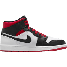 44 - Herre - Nike Air Jordan 1 Sneakers Nike Air Jordan 1 Mid M - White/Black/Gym Red
