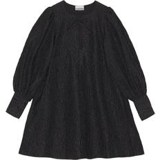 Ganni 48 Kjoler Ganni Jacquard Minikjole Kvinde Korte Kjoler Regular Fit Polyester hos Magasin Black