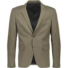 42 - Polyester Jakkesæt Lindbergh Suit Slim Fit - Green/Olive