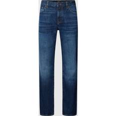 Hugo Boss Herre Jeans Hugo Boss Regular-fit jeans in mid-washed indigo rigid denim