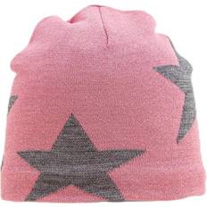 Molo Grå Huer Molo Colder Star Beanie Pink/Grey, Unisex, Tøj, hatte og kasketter, Lyserød/Grå 1-3