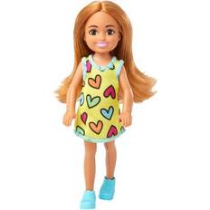 Billig Barbie Dukker & Dukkehus Barbie Chelsea and Friends Doll Heart-Print Dress HNY57