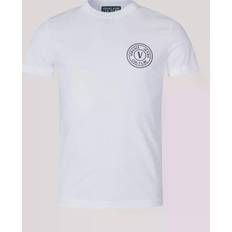 Versace T-shirts & Toppe Versace Jeans Couture White V-Emblem T-Shirt E003 WHITE