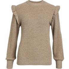 Object Flæse Tøj Object Malena Knitted Pullover - Fossil