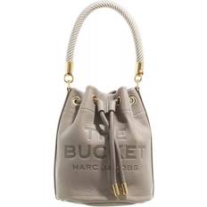 Marc Jacobs debossed-logo leather bucket bag women Calf Leather One Size Grey