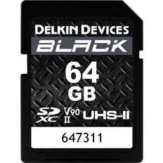 Delkin 128 GB Hukommelseskort & USB Stik Delkin BLACK SDXC Class 10 UHS-II V90 300/250MB/s 64GB