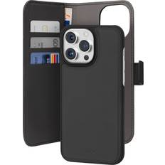 Puro Sort Covers med kortholder Puro Detachable 2 in 1 Wallet Case for iPhone 15 Pro Max