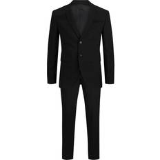 54 - Sort - Viskose Jakkesæt Jack & Jones Franco Slim Fit Suit - Black