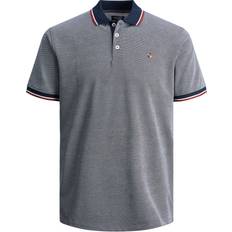 Jack & Jones Skjortekrave T-shirts & Toppe Jack & Jones Bluwin Plain Spread Collar Polo - Grey/Mood Indigo