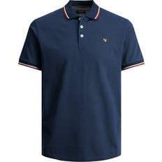Jack & Jones Skjortekrave T-shirts & Toppe Jack & Jones Bluwin Plain Spread Collar Polo - Blue/Navy Blazer