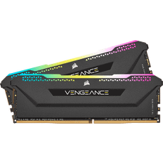 32 GB - 3600 MHz - Belysning - DDR4 - Sort RAM Corsair Vengeance RGB Pro SL Black DDR4 3600MHz 2x16GB (CMH32GX4M2D3600C18)