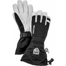 Hestra Dame Handsker & Vanter Hestra Army Leather Heli Ski 5-Finger Gloves - Black