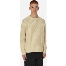 Beige - Herre - Nylon Sweatere Patagonia Recycled Wool Cable Knit Crewneck Sweater Jumper XL, sand