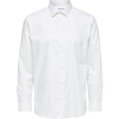 Selected Skjorter Selected Ethan Long Sleeve Slim Fit Shirt - Bright White