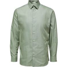 Selected Ethan Long Sleeve Slim Fit Shirt - Winter Moss