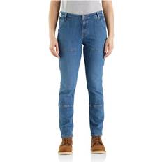 Carhartt Dame - Off-Shoulder Jeans Carhartt Women's Rugged Flex Relaxed Fit Double-Front Jean, Linden