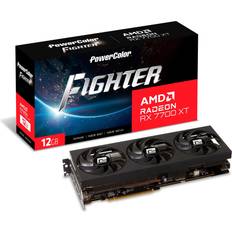 AMD Radeon - Radeon RX 7700 XT Grafikkort Powercolor Fighter AMD Radeon RX 7700 XT HDMI 3xDP 12GB