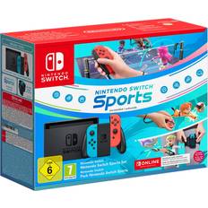 Nintendo Switch/Nintendo Switch Lite Spillekonsoller Nintendo Switch Neon Red/Neon Blue Sport Set