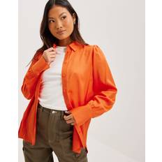 40 - Orange - S Overdele Selected Femme SLFAlfa LS Shirt Skjorte Orangeaid