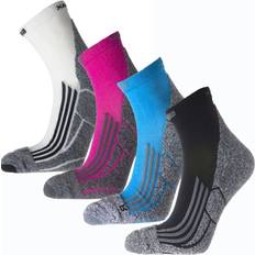 Polyamid - Sort - Unisex Strømper Seger 1015 Running Socks 4-pack - Multicolour