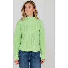 38 - Grøn - Oversized Overdele Selected FEMME Selma LS Knit Pullover Pistachio Green