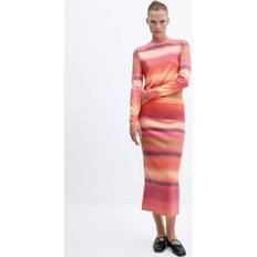 Mango Dame - Orange Tøj Mango Women's Gradient Print Knit Skirt