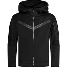 Nike Overdele Børnetøj Nike Boy's Sportswear Tech Fleece Full Zip Hoodie - Black (CU9223-010)